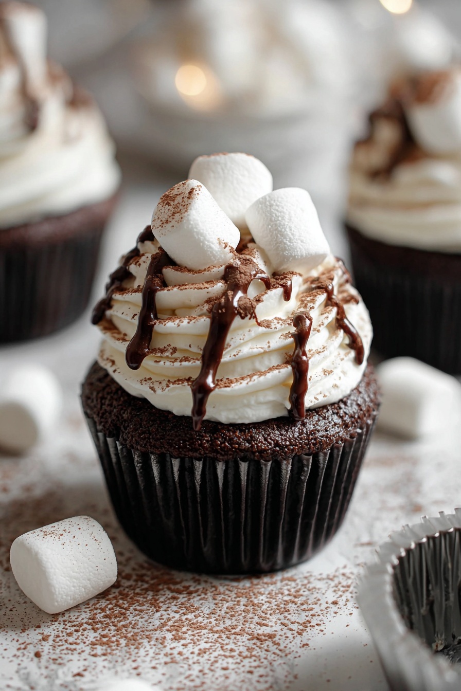 hot chocolate cupcakes - Recipe Image
