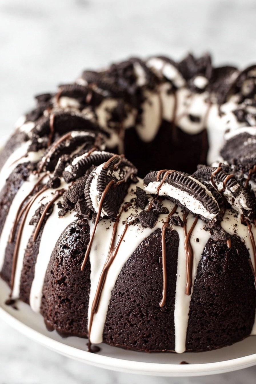 Oreo Bundt Cake - Recipe Image