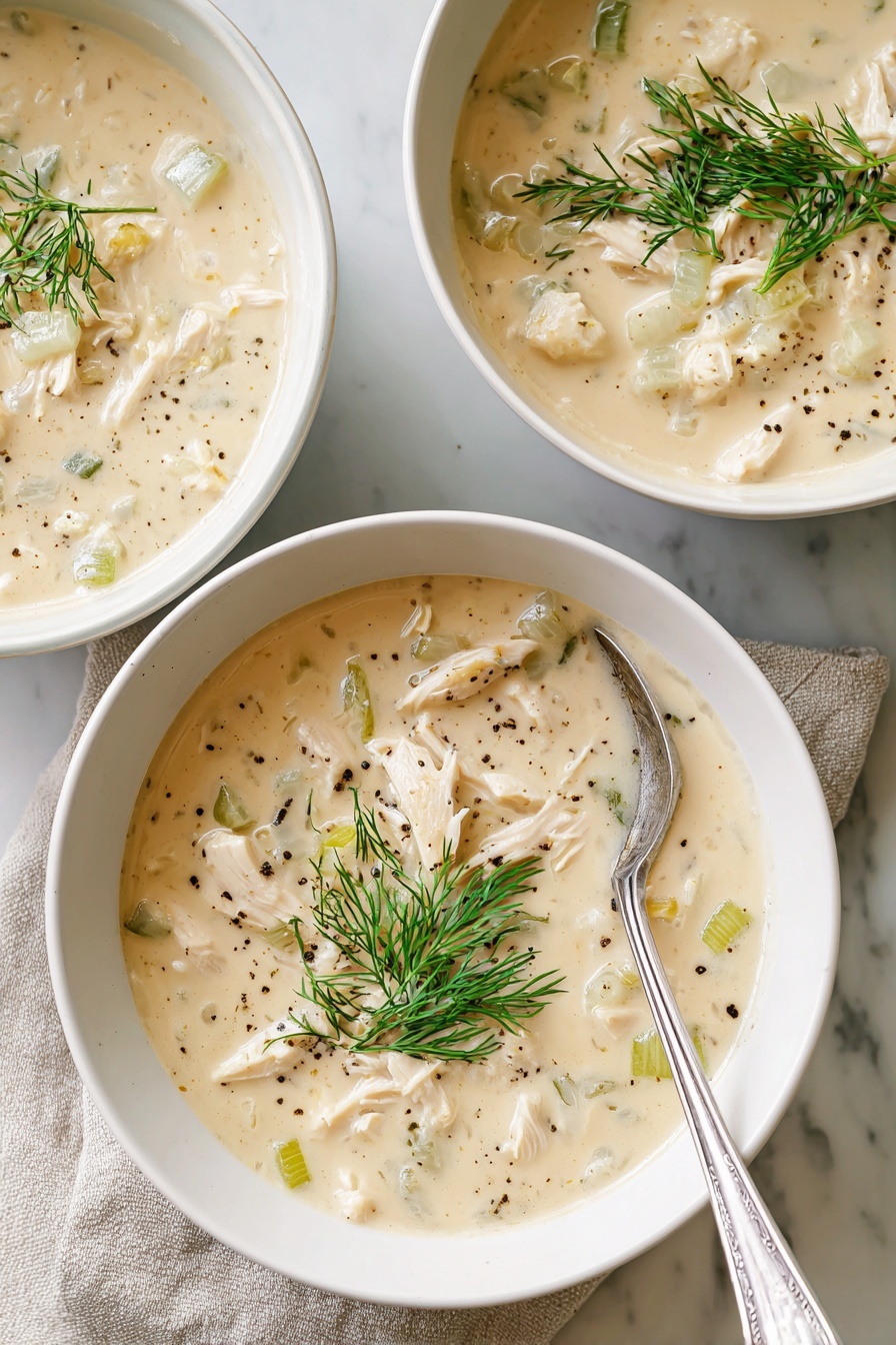 Greek Lemon Chicken Soup - Serving Suggestion