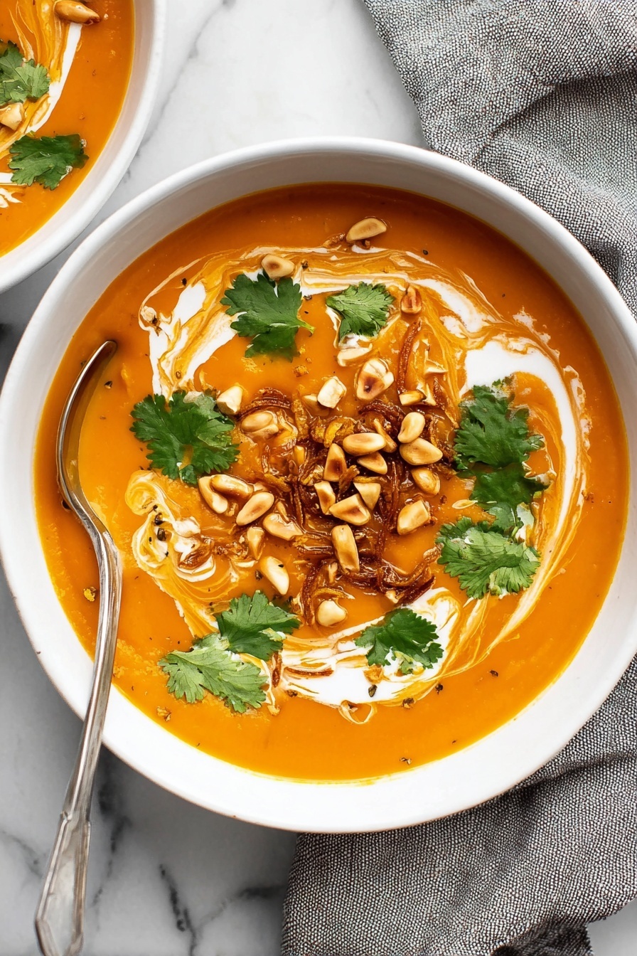 Carrot Ginger Soup - Serving Suggestion