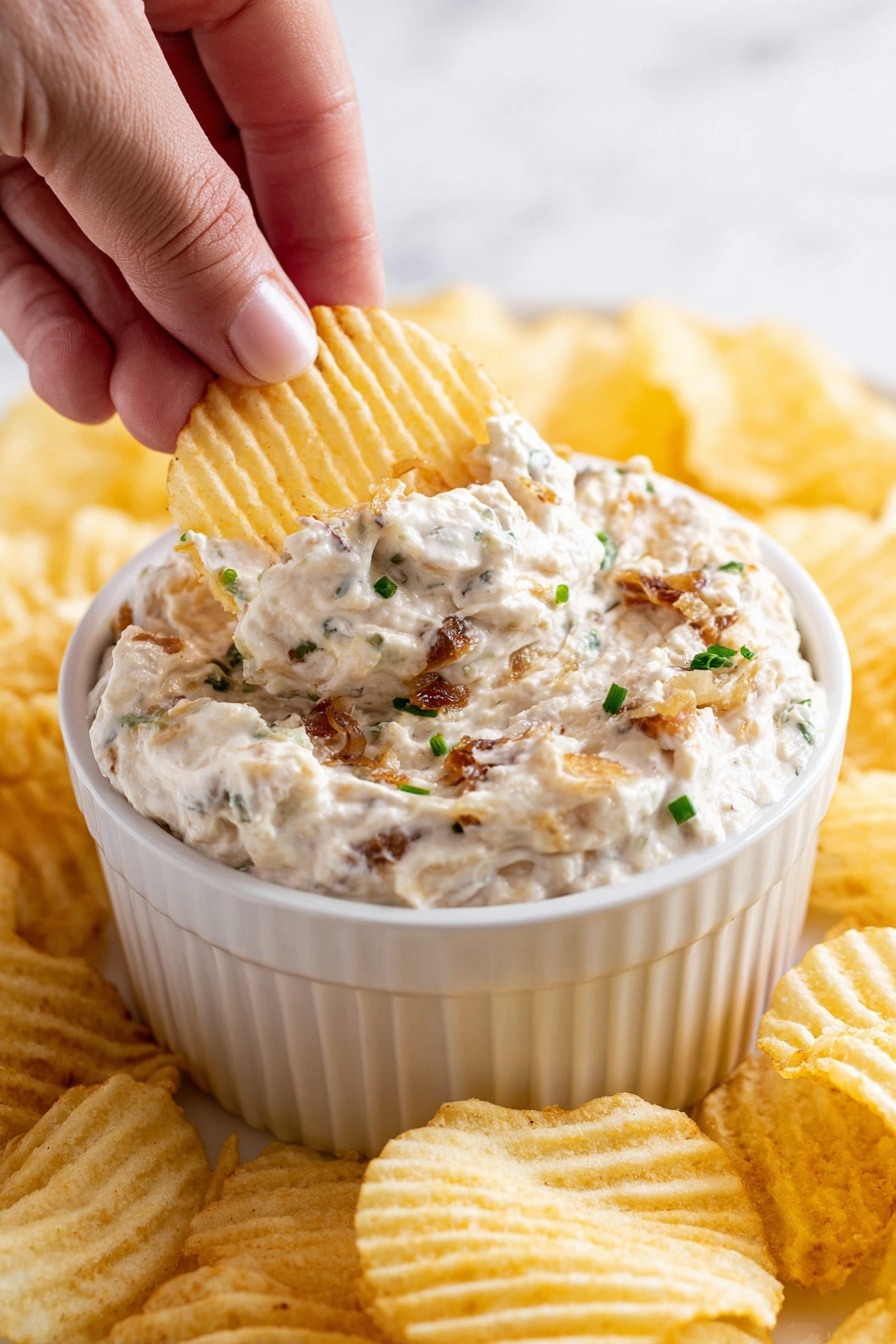 French Onion Dip - Serving Suggestion
