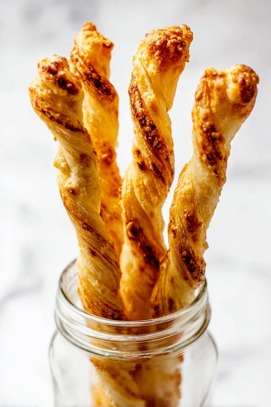 cheese puff pastry straws - Serving Suggestion