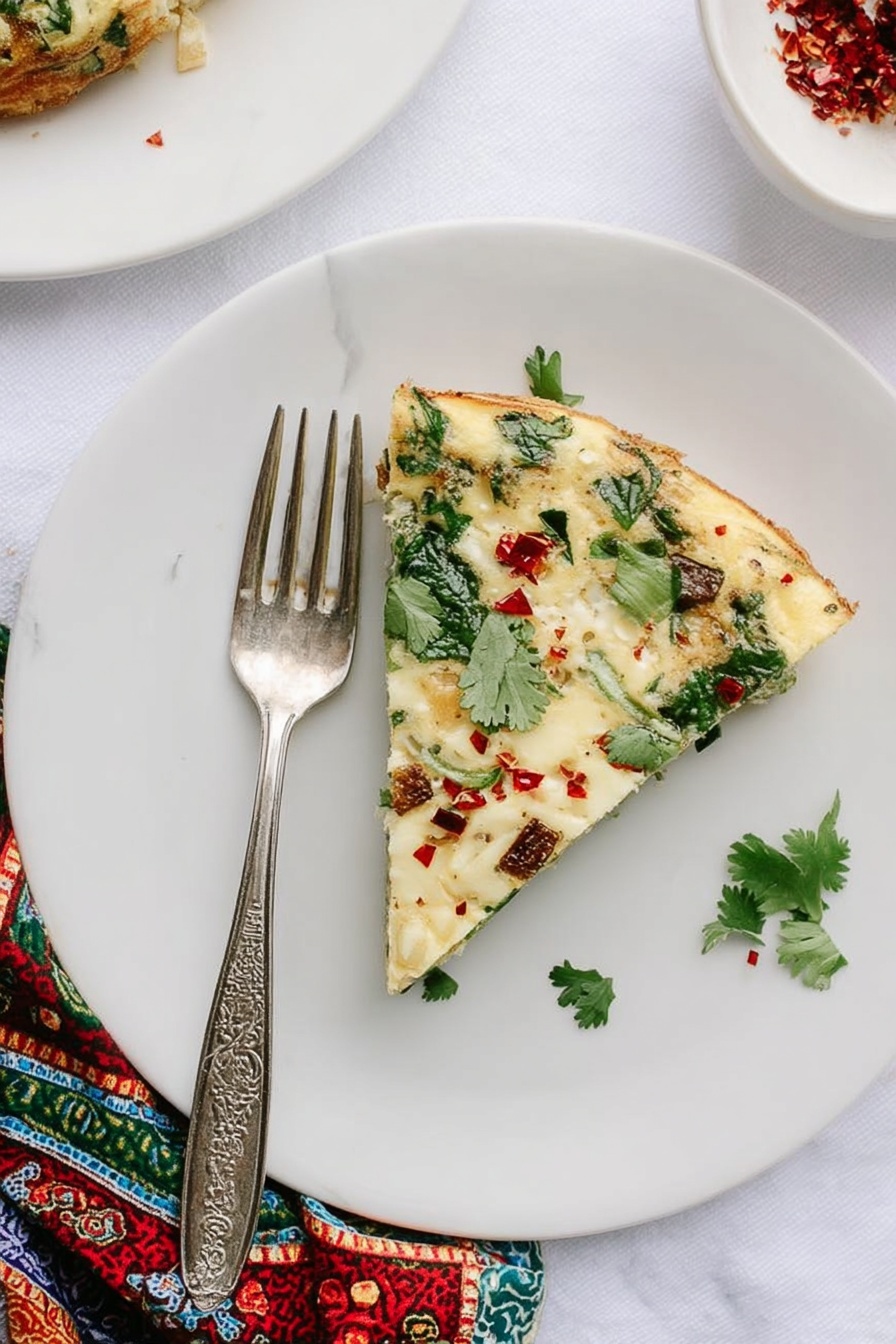 Sweet Potato Frittata - Serving Suggestion