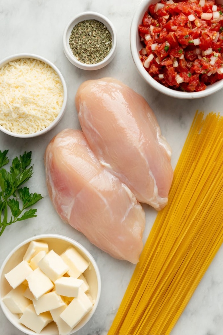 slow cooker chicken spaghetti - Recipe Image