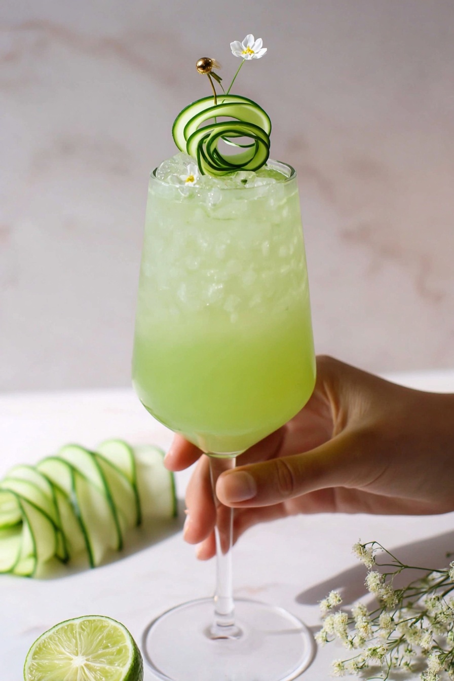 Cucumber Elderflower Mocktail - Recipe Image