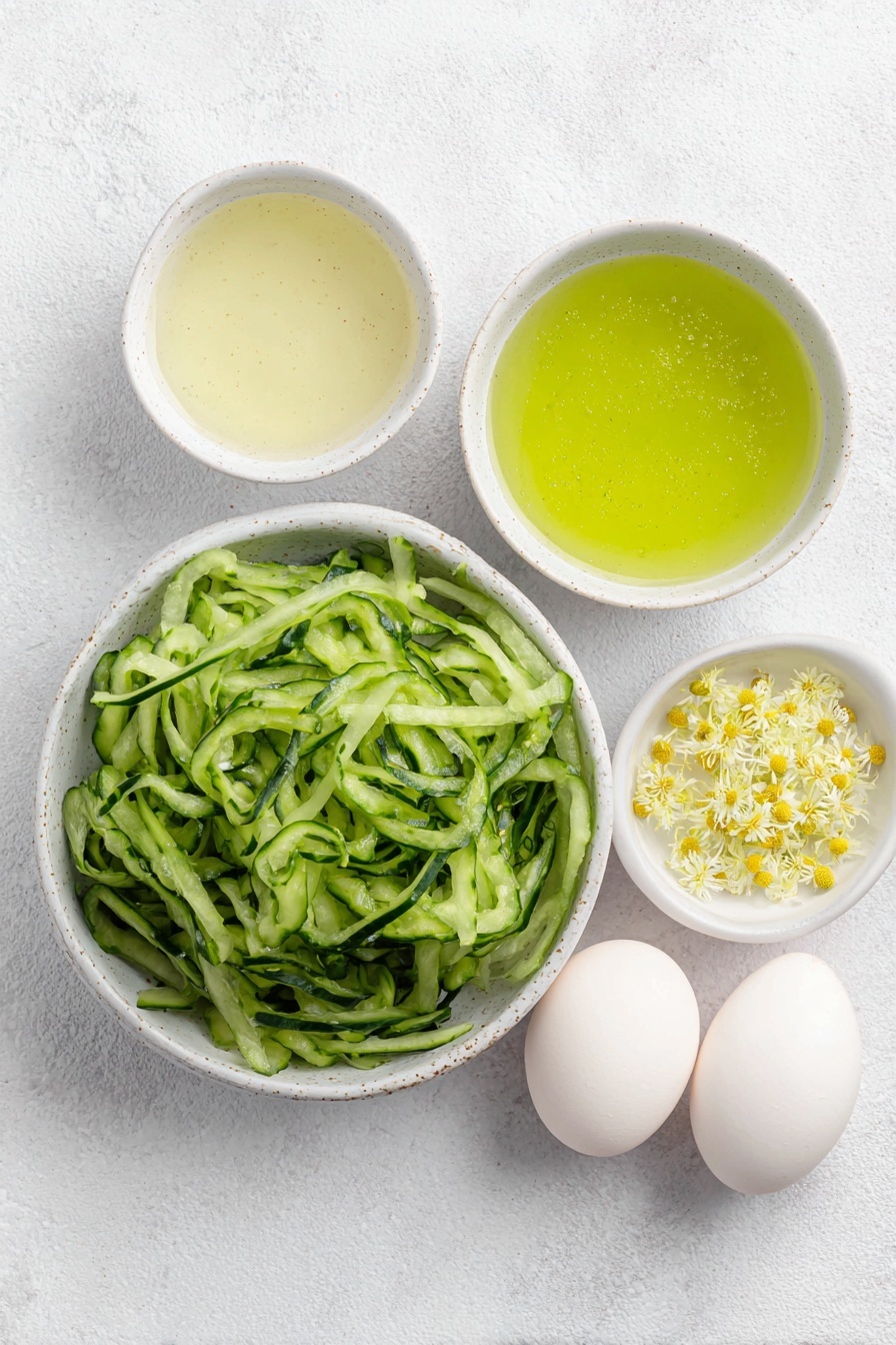 Cucumber Elderflower Mocktail - Recipe Image