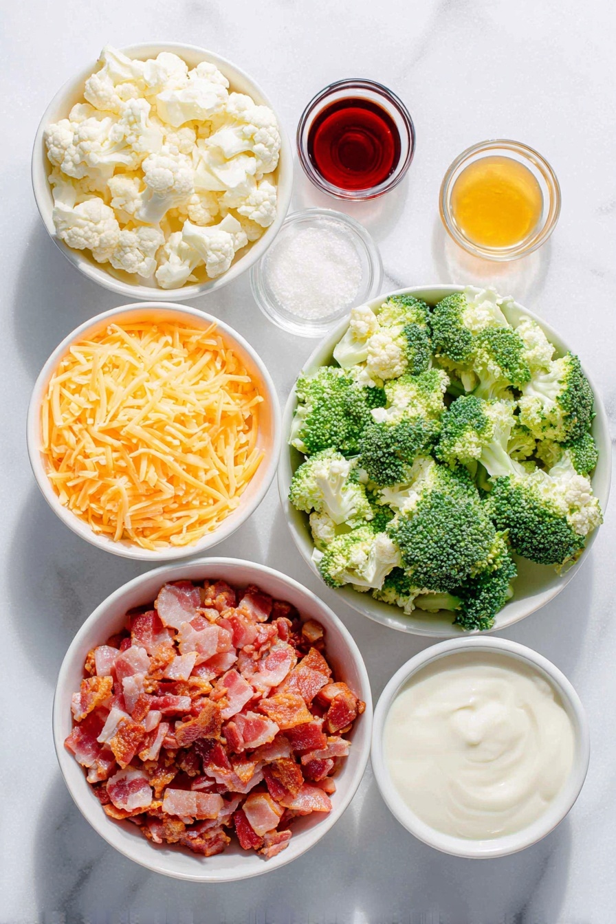broccoli cauliflower salad - Recipe Image