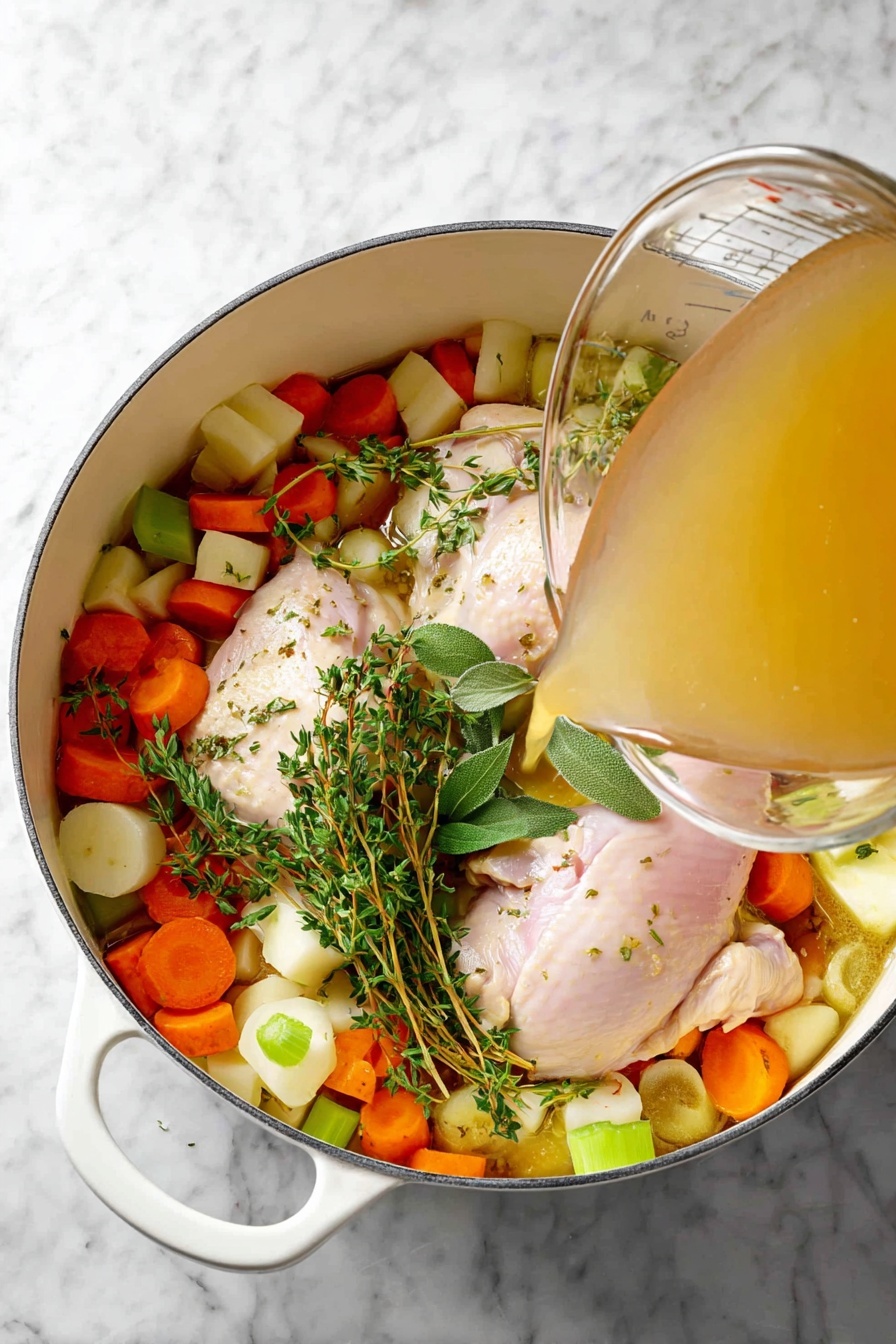 hearty chicken vegetable soup - Recipe Image