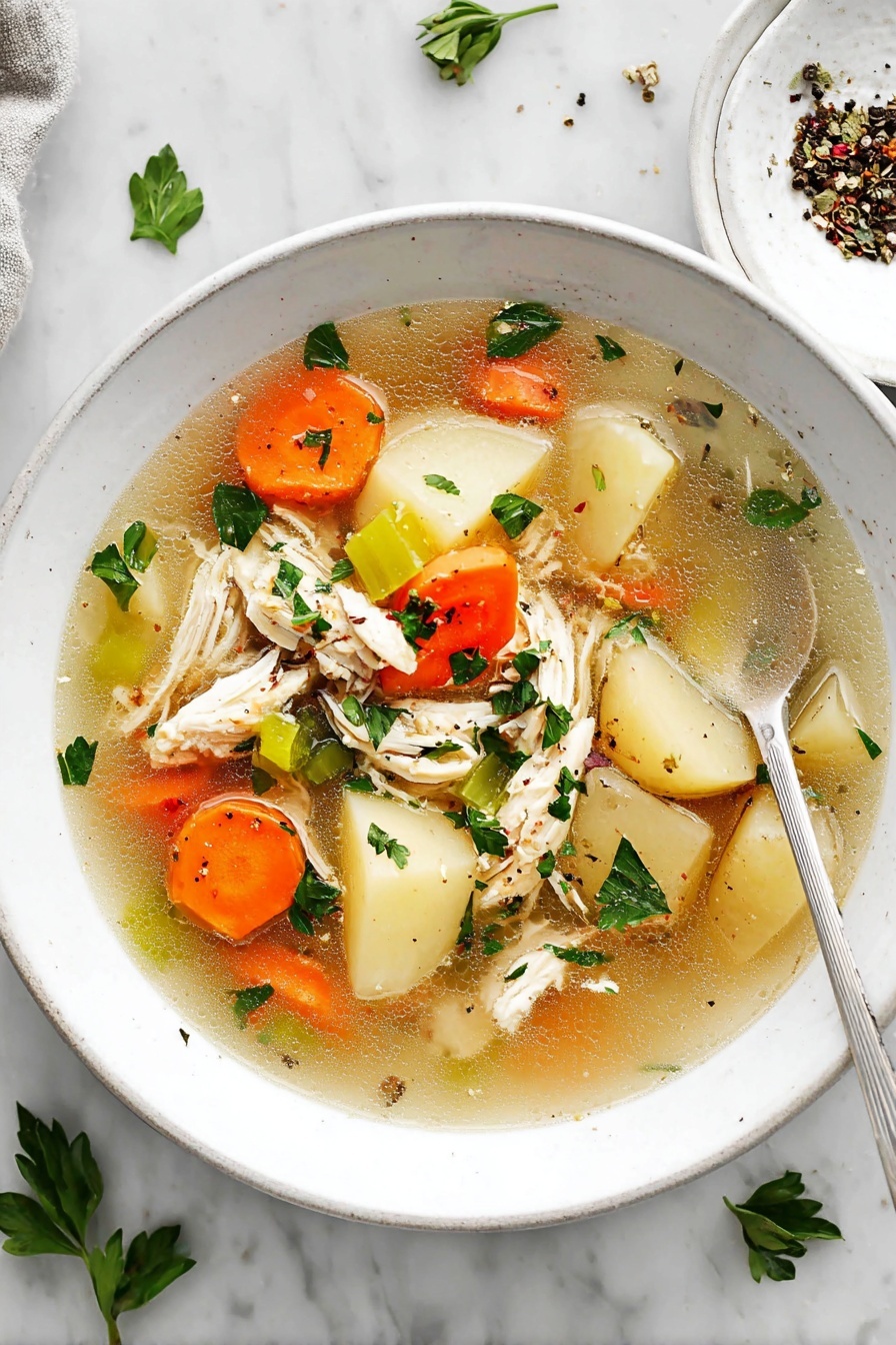 hearty chicken vegetable soup - Serving Suggestion