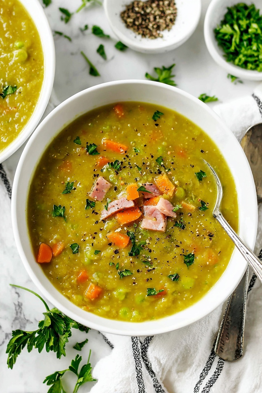 split pea soup - Serving Suggestion