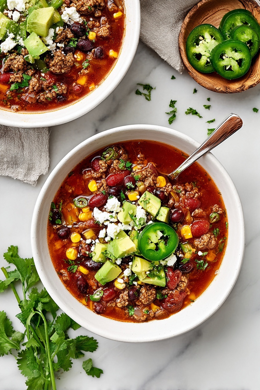 taco soup - Serving Suggestion
