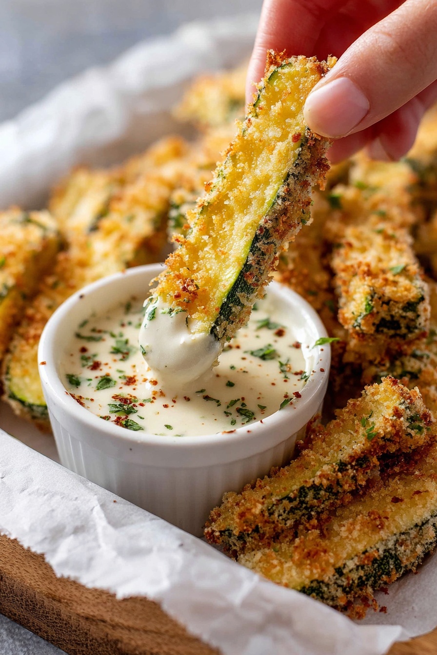 zucchini fries - Serving Suggestion