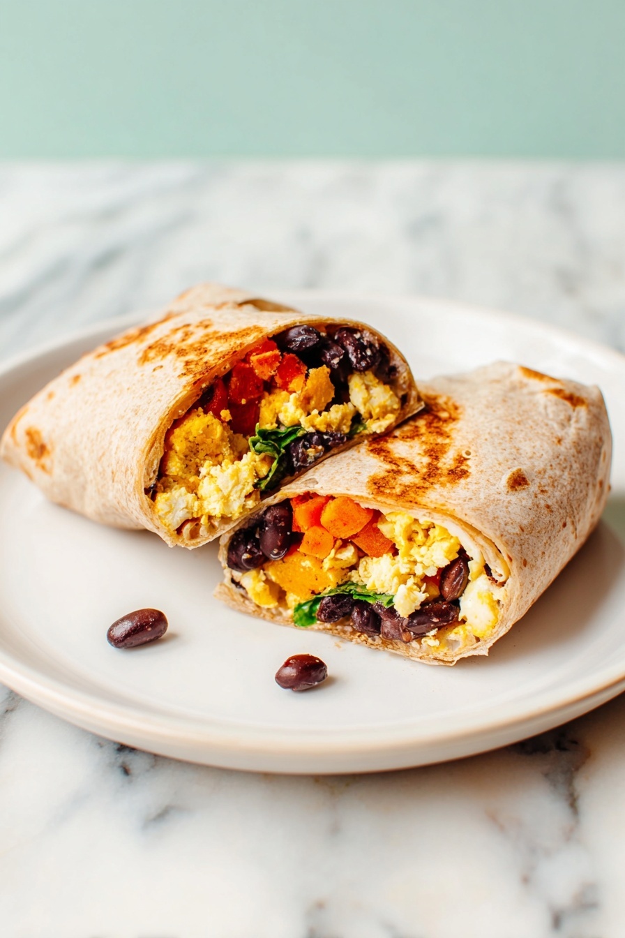 Sweet Potato Breakfast Burritos - Serving Suggestion