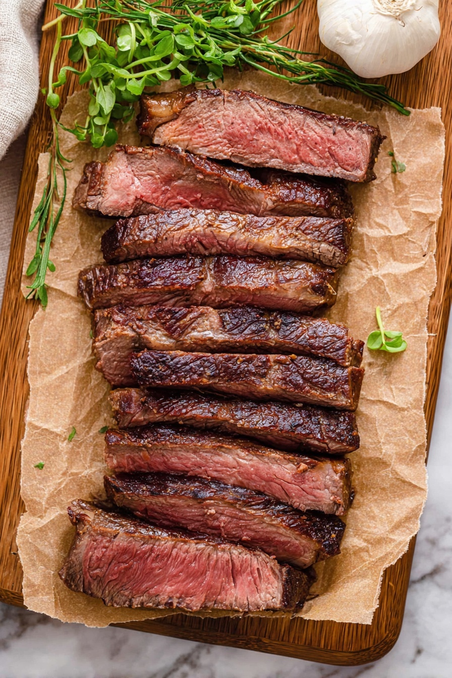 garlic butter steak - Serving Suggestion