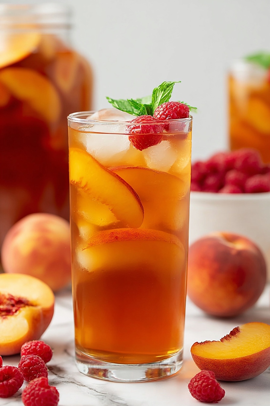 peach iced tea - Recipe Image