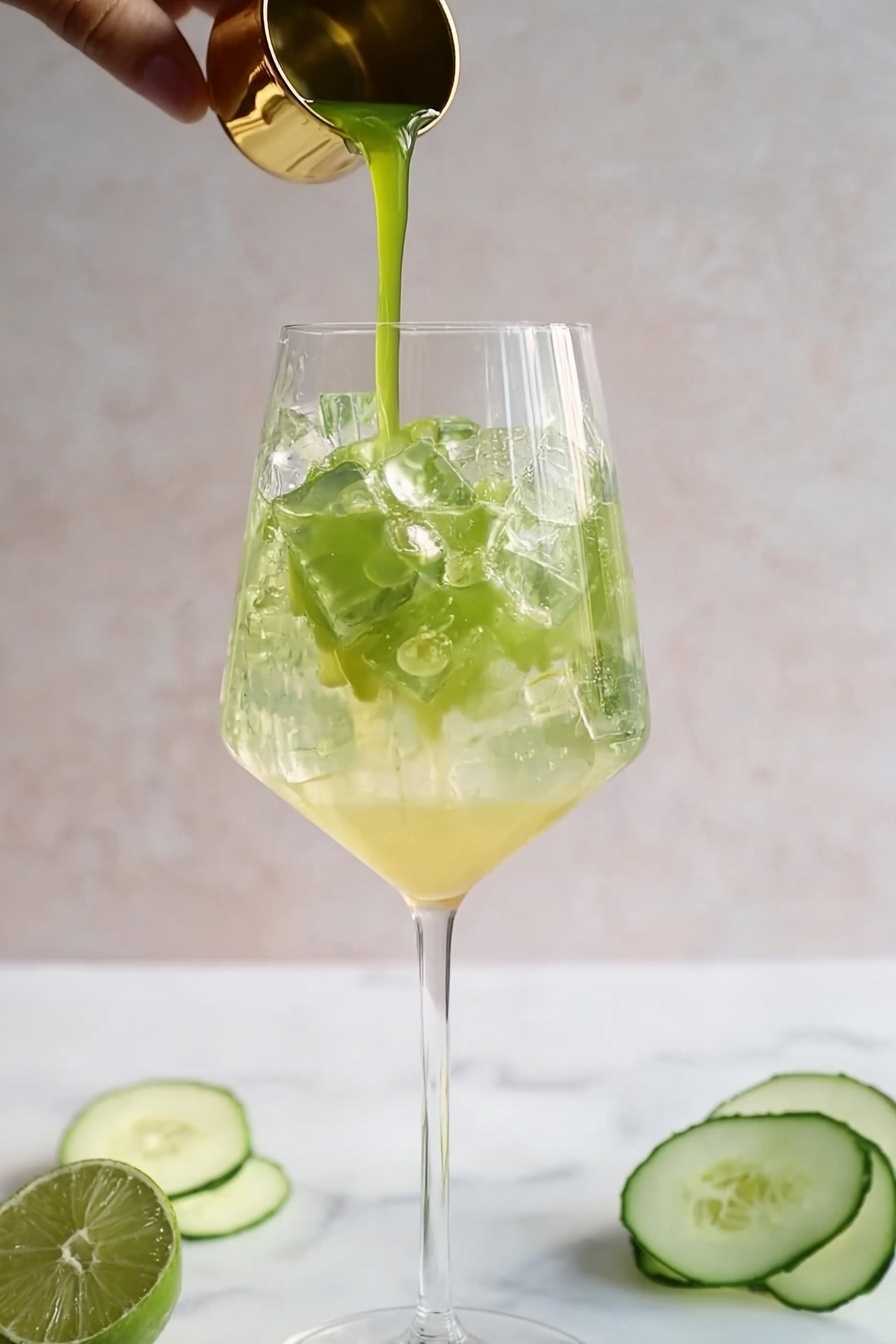 Cucumber Elderflower Mocktail - Recipe Image