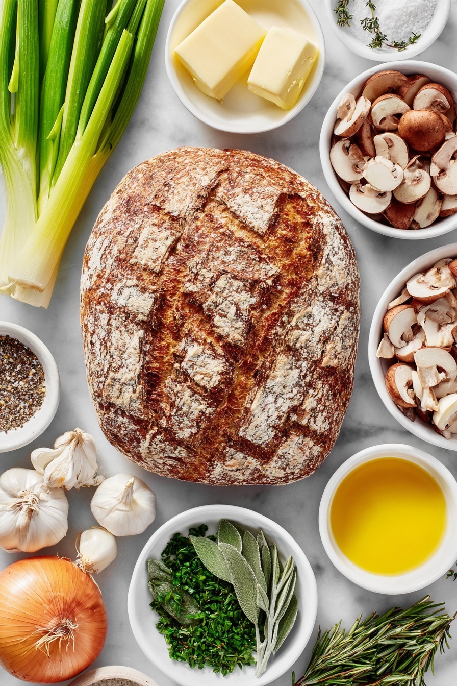 Vegan Sourdough Stuffing - Recipe Image