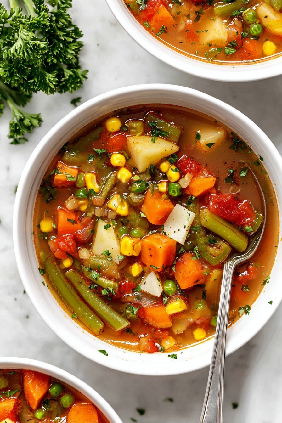 Hearty Vegetable Soup - Serving Suggestion