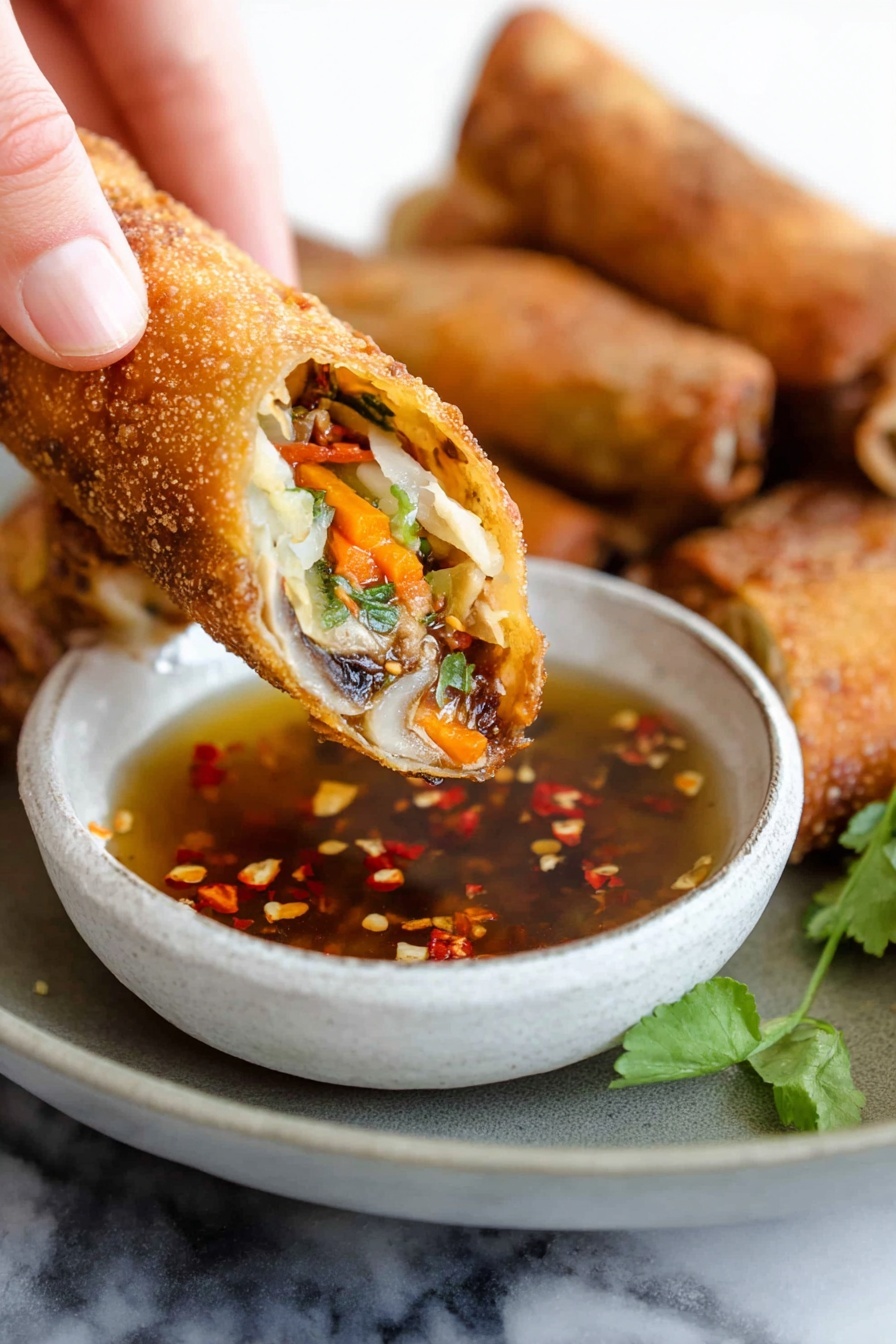 Vegetable Egg Rolls - Serving Suggestion