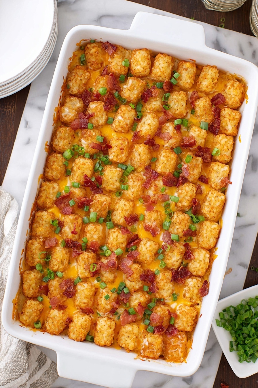 chicken tater tot casserole - Recipe Image