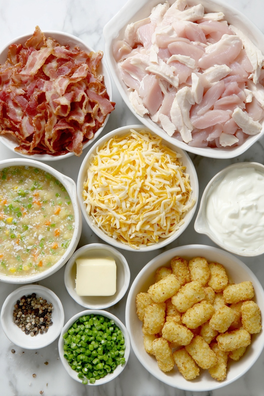 chicken tater tot casserole - Recipe Image