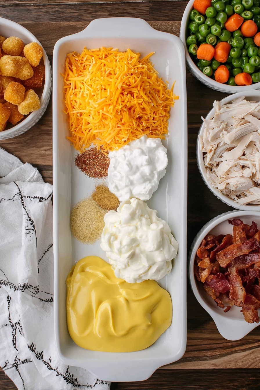 chicken tater tot casserole - Recipe Image