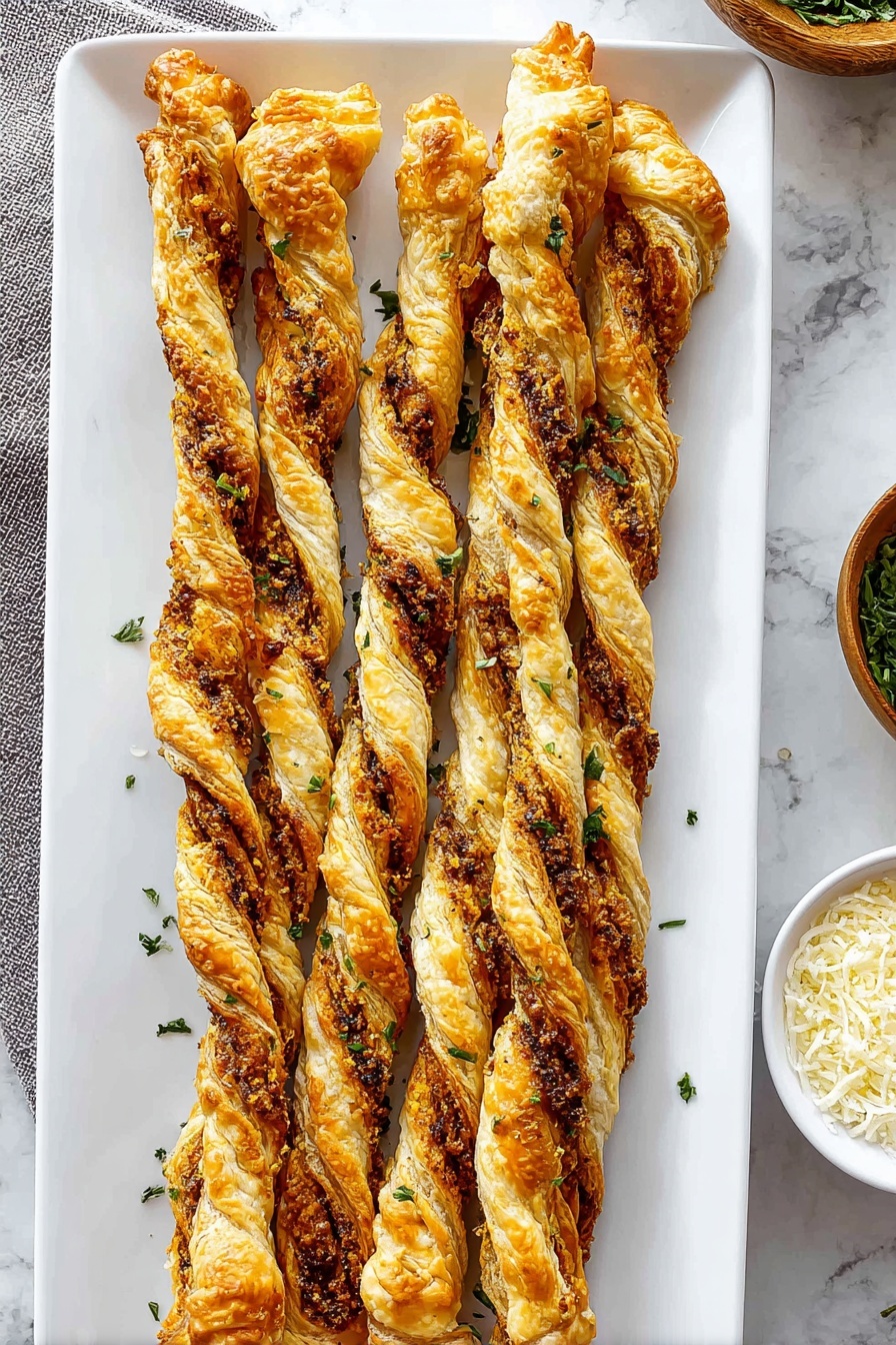 cheese puff pastry straws - Recipe Image