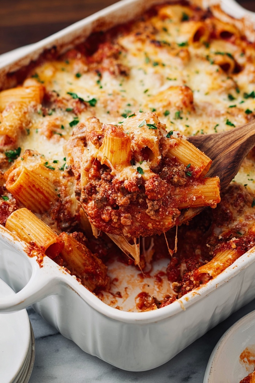 Baked Rigatoni - Serving Suggestion